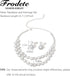 Silver Necklace and Earrings Set Crystal Bridal Wedding Jewelry Sets for Brides Bridesmaid Prom Costume Accessories for Women...