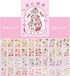 Kawaii Washi Stickers Set 50 Sheets Cute Girl Cartoon Animal Ice Cream Food Fruit DIY Label Sticker for Scrapbooking Journal Book Planner Diary Al...