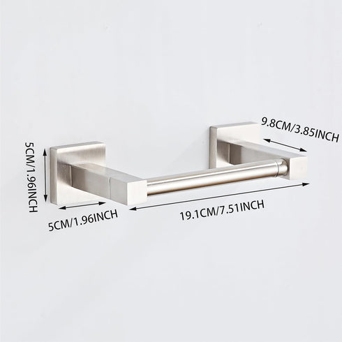 Toilet Paper Holder Wall Mount, Brushed Nickel Bathroom Toilet Paper Holder for SUS 304 Stainless Steel, Double Post Pivoting Square Toilet Paper ...