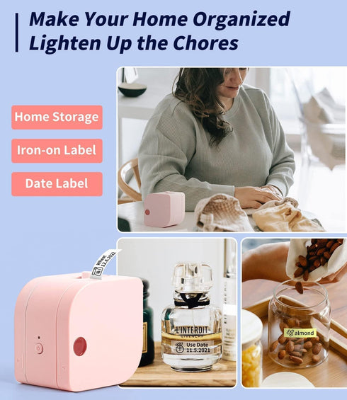 Zodzi Label Maker, P12 Label Maker Machine with Tape, Portable Thermal Label Printer for Organization,Mini Bluetooth Label Maker for Home, School ...