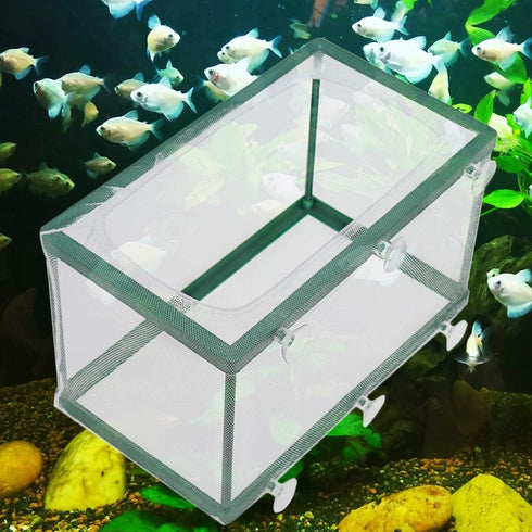 Aquarium Mesh Hatchery Breeder Plastic Frame Fish Tank Separation Breeding Net...