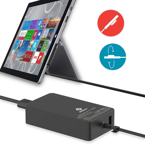 E EGOWAY Surface Pro Charger Power Adapter 44W Compatible with Surface Pro X Pro 7 Pro 6 Pro 5 Surface Laptop 3 2 1 Surface Book and Surface Go wi...