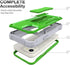 FITO for iPhone 13 Mini Case 5.4 Inch, Dual Layer Shockproof Heavy Duty Case with Screen Protector, Built in Kickstand (Green)...