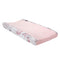 Lambs & Ivy Signature Botanical Baby Pink/Gray Floral Minky Changing Pad Cover...