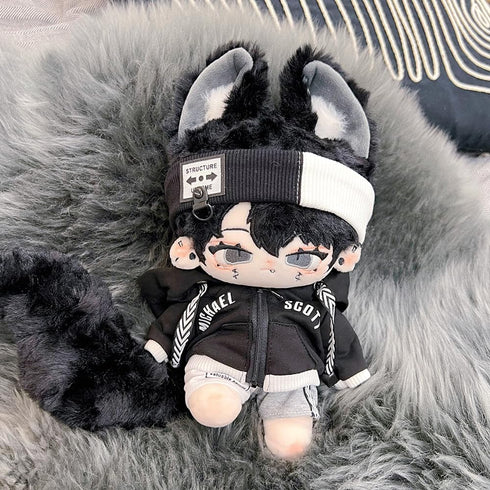 niannyyhouse Rabbit Ears Boy Stuffed Body Tail 20cm Plush Doll Wearable Clothing (2-without Skeleton)...