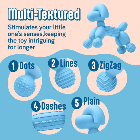 SplashEZ Baby Teether 100% Silicone Baby Teething Toys | Teethers for Babies 3-6 Months, 6-12 Months, Infant, Newborns 0+ BPA-Free, Certified Safe...