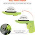 Ergodyne Chill Its 6661 Universal Hard Hat Brim Sun Shade with Neck Flap, Safety Helmet Sun Shield...