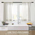 Linen Textured Semi Sheer Kitchen Tiers Curtains 36 Inches Long Small Kitchen Window Curtains Rod Pocket Cafe Curtains Drapes for Bathroom Laundry...