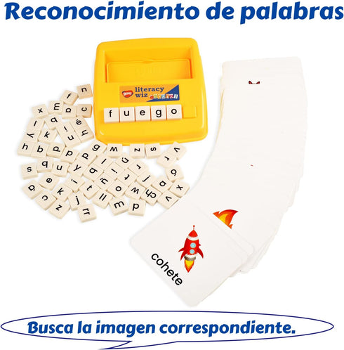 BOHS Spanish Literacy Wiz Spelling Game - Espanol Lower Case 60 Flash Cards - Preschool Language Learning Educational Toys...