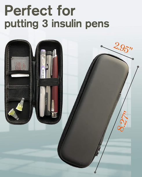 Slim Pencil Case for Adults, Travellers, Insulin Travel, Small Pencil Case Hard Shell, Simple Thin Waterproof Pen Case Organizer Box for Stylus To...