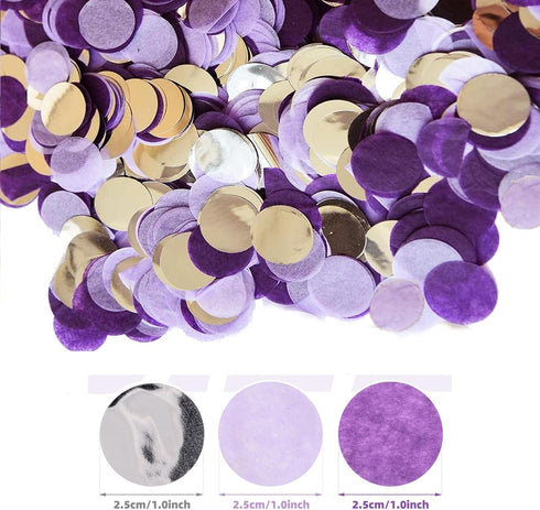 Purple Silver Confetti/Purple Birthday Party Decorations Centerpiece Table Party Decorations/Engagement Baby Shower/Wedding Purple Graduation 2025...