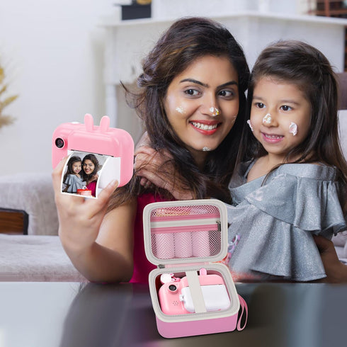 PAIYULE Kid Camera Case Compatible with Instant Camera for Kids Digital Video Cameras Storage Holder Bag for Girls Toddler Camera And Print Paper(...