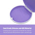 Retainer Case,Cute Slim Aligner Case Compatible with Invisalign,Retainer Holder with Aligner Remover Tool, Chew & Brush,Rope Bag (White Shell Purp...