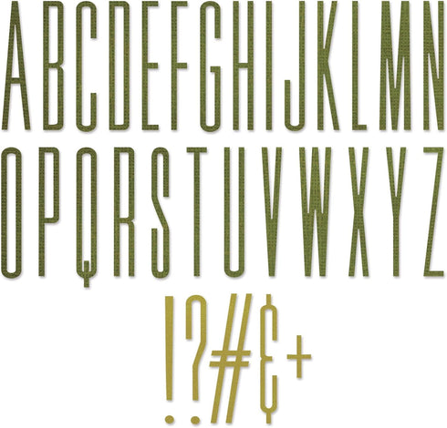 Sizzix Thinlits Die 665206 Alphanumeric Stretch Upper by Tim Holtz 31 Pack...