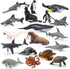 Sea Animals Figurines Set 18PCS Sea Turtle Small Figure Christmas Bath Toys Gift for Kids Toddlers Preschool Educational Playset Whale Ornament...