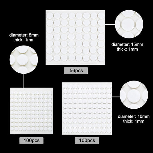 WANDIC 824 Pcs Sided Adhesive Foam Dots, 10 Sheets 3 Sizes Dual-Adhesive Foam dots Round 3D Pop Foam Dots Adhesive Mount for Scrapbooking Office C...