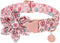Valentine Dog Collar with Flower, Heart Flower Collar for Puppy Girl Boy Dog or Cat, Comfortable Dog Collar Flower with Durable Metal Buckle, Cute...