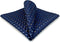 S&W SHLAX&WING Pocket Squares for Men Navy with Orange Dots for Men Suit 12×12...