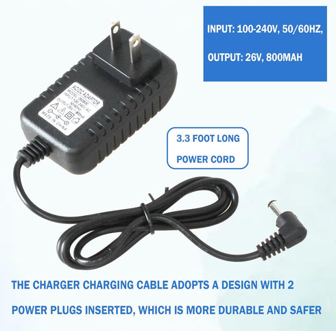Charger Replacement for TINECO Vacuum Cleaner Charging Cord iFLOOR 2, iFLOOR 3, A10 A11 Floor ONE S3, 26V AC Power Adapter YLS0241A-T260080...
