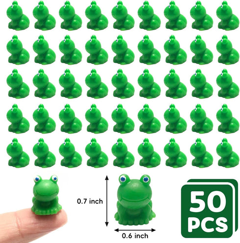 50 Pcs Mini Frogs Garden Decor Mini Resin Frog, Tiny Green Frog Figurines, Plastic Frogs Miniature Animals Home Decoration Fairy Garden Decor Doll...