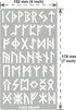 Aleks Melnyk No.35 Metal Stencil, Elder Futhark Runes, Ancient Alphabet, Sigil Magic Alphabet Stencil 1 PC, Template for Wood Burning, Pyrography ...