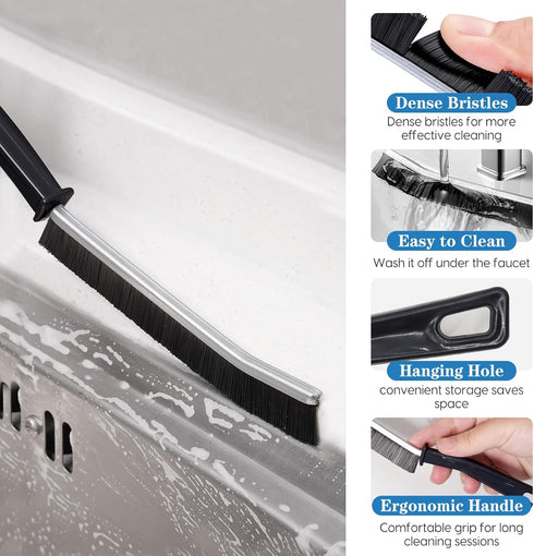 Crevice Cleaning Brush - 9pc Multifunctional Hard Bristle Crevice Cleaning Brush, Cleaning Tools Cleaning Brush for Household Use, Home, Kitchen, ...
