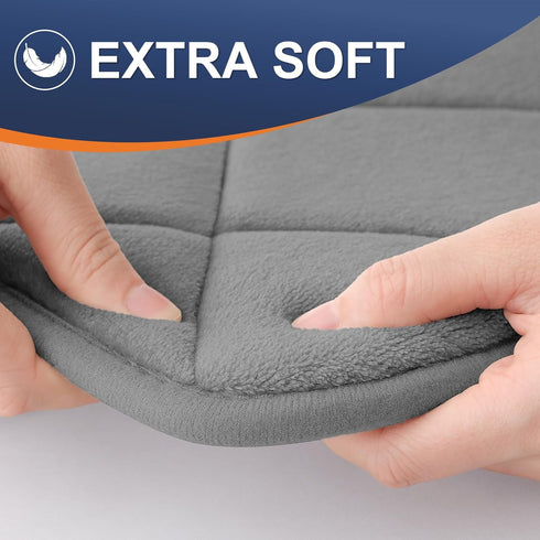 OLANLY Memory Foam Bath Mat 30x20, Ultra Soft and Absorbent Bathroom Mat, Machine Washable Bathroom Rugs, Comfortable, Thick Bath Rugs Carpet for ...