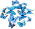 Somotersea 24Pcs 3D Butterfly Wall Decor - Removable Butterfly Decoration for Girls Room & Birthday Party - Blue...