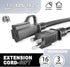 HUANCHAIN Indoor Outdoor Black Extension Cord 8 ft Waterproof, 16/3 Gauge Flexible Cold-Resistant Appliance Extension Cord Outside, 13A 1625W 16AW...