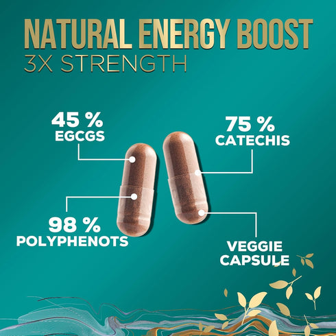 Green Tea Extract Weight Loss Pills 1000mg 98% Standardized EGCG - 3X Strength for Natural Energy - Supports Heart Antioxidant Health with Polyphe...