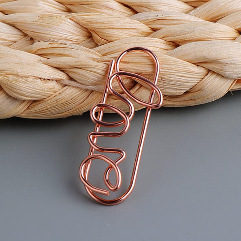60Pcs Love Shape Paper Clips Rose Gold Heart Paper Clips Love Gold Paperclips Funny Cute Paperclips Metal Paper Clips Love Heart Shapes Bookmarks ...