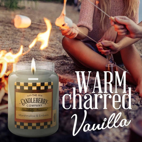 Candleberry Candles | Strong Fragrances for Home | Hand Poured in The USA | Highly Scented | 135 Hour Burn Time | Large Jar 26 oz (Marshmallow and...