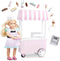 Lori – Mini Doll & Ice Cream Cart – Clothes & Ice Cream Accessories for 6-inch Dolls – Ice Cream Scoops, Cones, Soft Serve, Popsicles – Toys for K...