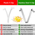 12Pcs Pool Pole Clips-Stainless Steel Pool Attachment V-Clip-Universal Butterfly Pool Clip for Pool Telescopic Rod,Swimming Pool Spa Brush,Leaf Sk...