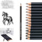 Heshengping Drawing Sketch Pencil Set 14pcs Sketching Pencils 12B 10B 8B 7B 6B 5B 4B 3B 2B B HB 2H 4H 6H Graphite Pencils for Kid Adults Artists S...