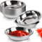 Fasmov 12 Pack 3.75 inches 18/8 Stainless Steel Sauce Bowl Round Seasoning Dishes Sushi Dipping Bowl Saucers Bowl Mini Appetizer Plates, Saucers D...