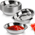 Fasmov 12 Pack 3.75 inches 18/8 Stainless Steel Sauce Bowl Round Seasoning Dishes Sushi Dipping Bowl Saucers Bowl Mini Appetizer Plates, Saucers D...