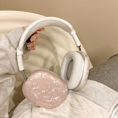 for Cute Glitter Airpods Max Case with Cleaner Kit, Anti-Scratch Shell Pattern Ear Pad Case Cover/Ear Cups Cover/Headband Cover for AirPods Max Co...