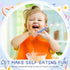 Chumia 9 Pieces Stainless Steel Toddler Forks, Kids Safe Utensils Set Baby Kids Self Feeding Training Cutlery with Round Handle, Stainless Steel M...