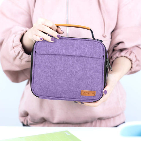 Yarwo Carrying Case Compatible with Cricut Easy Press Mini, Portable Tote Bag for Craft Tools and Accessories, Purple...