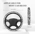 Hawaiian Polynesian Tribal Tatoo Car Steering Wheel Cover for Women Men 14-15 Inch Stretch Cloth Anti-Slip Wrap Protector Case Fit Universal Auto ...