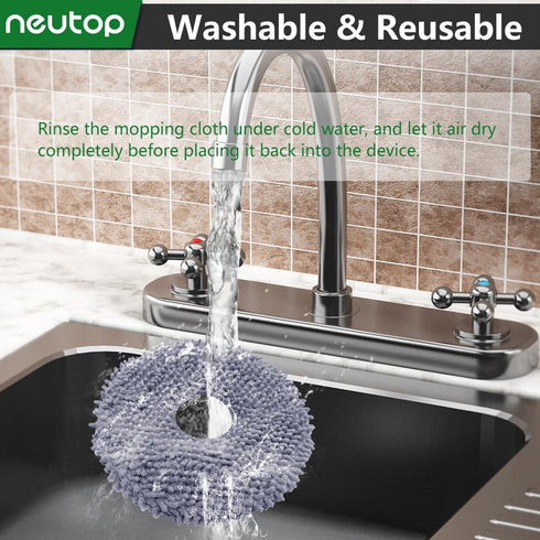 Neutop Replacement Mopping Pads Microfiber Mop Cloths Compatible with Roborock Q Revo, Robot Vacuums and Mops Parts Accessories, 4-Pack....