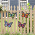 EOORAU Metal Butterfly Wall Art Outdoor Decor - 4 Pack 9.8in Butterflies Wall Sculpture Hanging Decor for Home Yard Patio Garden Fence Decorations...