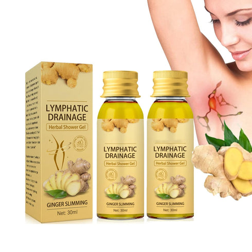Herbal Shower Gel, Herbal Slimming Shower Gel, Ginger Shower Gel for Slimming, Organic Herbal Ginger Slimming Body Wash (2 pack)...