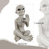 Alien Greetings Earthlings Sitting Statue 4.3" UFO Resin Figurine Decor for Garden Outdoor Space Decoration for Home Desk Indoor...