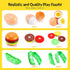 33pcs Cutting Pretend Play Food Toys for Kids Kitchen Set Playset Accessories BPA Free Peel & Cut Toy Food Fruits and Vegetables Toys, Christmas B...