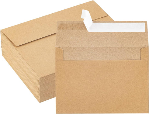 Kraft Envelopes, 50 Pack, 5 x 7 Inch, Brown Envelopes,A7 Envelopes, Card Envelopes, Kraft Paper Envelopes, Invitation Envelopes, Postcard Envelope...