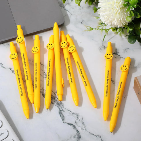 50 Pcs Employee Appreciation Gifts Inspirational Pens Motivational Quotes Ballpoint Pens Smile Face Pen for Coworker Employee (Thank You)......