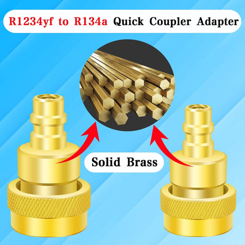 Boltigen R1234yf to R134a Aadapter, R1234yf to R134a Conversion Adapters, High/Low Pressure Side R134a to R1234yf Adapter, R1234yf Quick Couplers ...