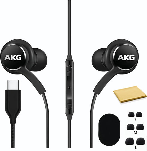 SAMSUNG Earbuds Stereo USB C Headphones for Galaxy S23 Ultra, Galaxy S22, S21, S20 & Note 10+, S10 - Designed by AKG Headphones with Mic and Volum...